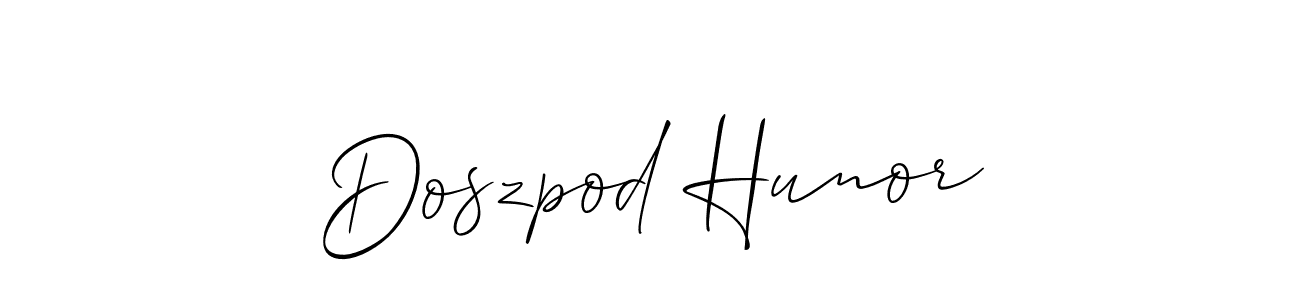 Design your own signature with our free online signature maker. With this signature software, you can create a handwritten (Allison_Script) signature for name Doszpod Hunor. Doszpod Hunor signature style 2 images and pictures png