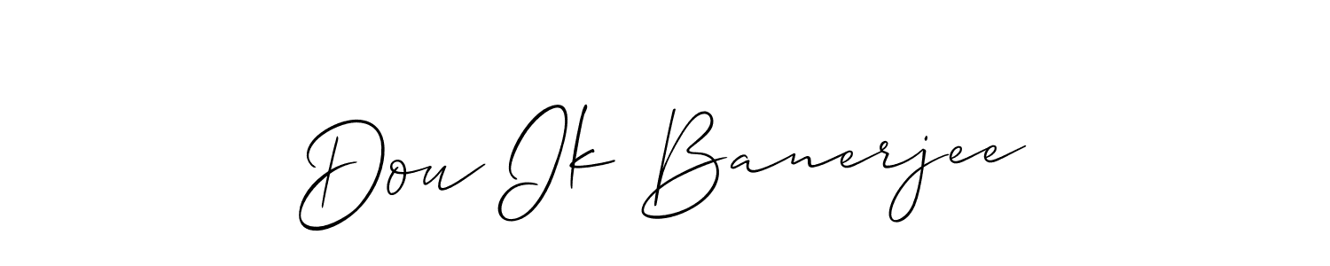 Check out images of Autograph of Dou Ik Banerjee name. Actor Dou Ik Banerjee Signature Style. Allison_Script is a professional sign style online. Dou Ik Banerjee signature style 2 images and pictures png