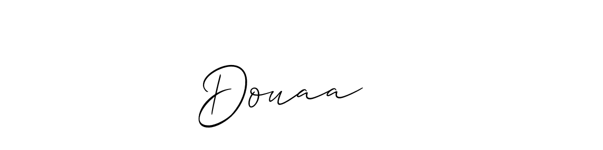 Allison_Script is a professional signature style that is perfect for those who want to add a touch of class to their signature. It is also a great choice for those who want to make their signature more unique. Get Douaa ❤️ name to fancy signature for free. Douaa ❤️ signature style 2 images and pictures png