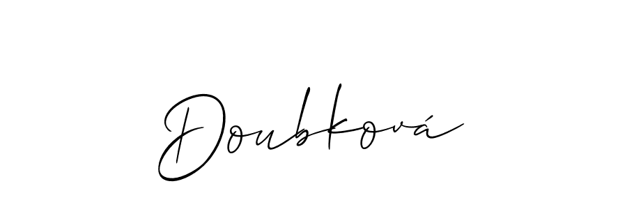 It looks lik you need a new signature style for name Doubková. Design unique handwritten (Allison_Script) signature with our free signature maker in just a few clicks. Doubková signature style 2 images and pictures png