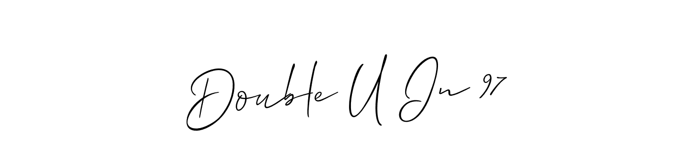 Double U In 97 stylish signature style. Best Handwritten Sign (Allison_Script) for my name. Handwritten Signature Collection Ideas for my name Double U In 97. Double U In 97 signature style 2 images and pictures png