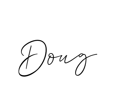 Make a beautiful signature design for name Doug. With this signature (Allison_Script) style, you can create a handwritten signature for free. Doug signature style 2 images and pictures png