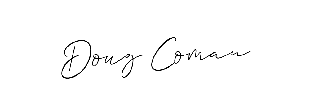 How to make Doug Coman signature? Allison_Script is a professional autograph style. Create handwritten signature for Doug Coman name. Doug Coman signature style 2 images and pictures png
