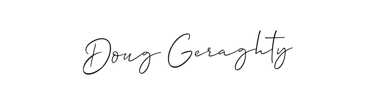 Make a beautiful signature design for name Doug Geraghty. With this signature (Allison_Script) style, you can create a handwritten signature for free. Doug Geraghty signature style 2 images and pictures png