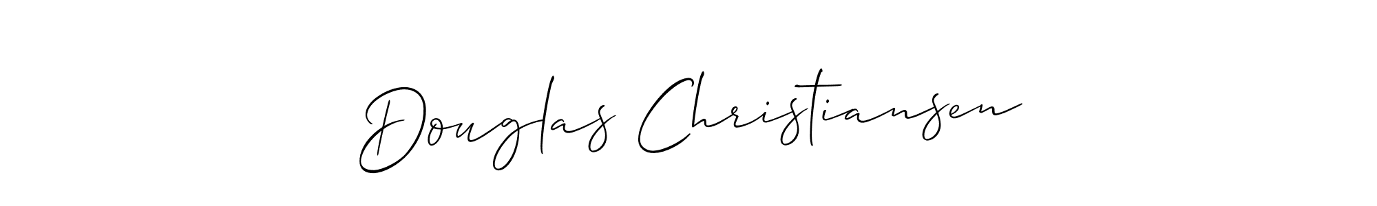 You should practise on your own different ways (Allison_Script) to write your name (Douglas Christiansen) in signature. don't let someone else do it for you. Douglas Christiansen signature style 2 images and pictures png