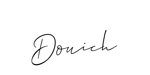 How to make Douich signature? Allison_Script is a professional autograph style. Create handwritten signature for Douich name. Douich signature style 2 images and pictures png