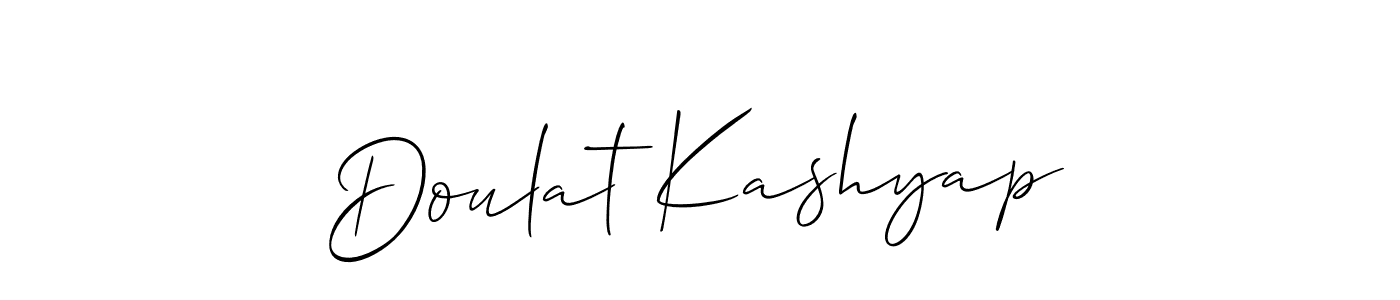 Make a beautiful signature design for name Doulat Kashyap. With this signature (Allison_Script) style, you can create a handwritten signature for free. Doulat Kashyap signature style 2 images and pictures png