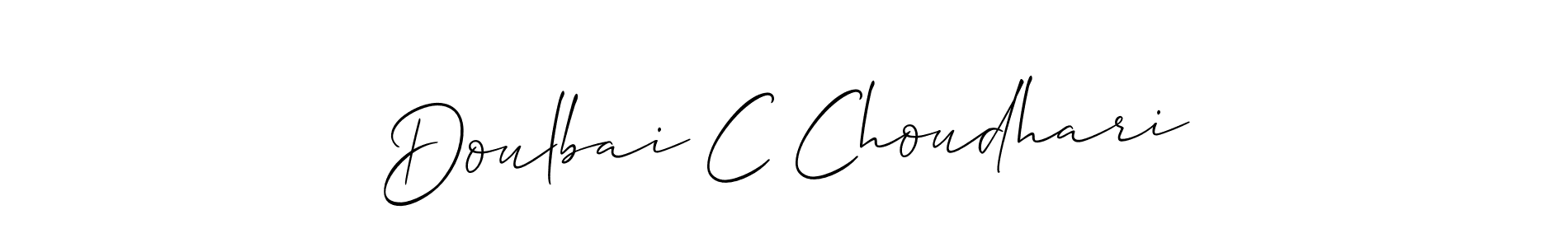You should practise on your own different ways (Allison_Script) to write your name (Doulbai C Choudhari) in signature. don't let someone else do it for you. Doulbai C Choudhari signature style 2 images and pictures png