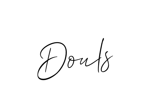 Make a beautiful signature design for name Douls. With this signature (Allison_Script) style, you can create a handwritten signature for free. Douls signature style 2 images and pictures png