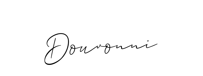 Create a beautiful signature design for name Douvonni. With this signature (Allison_Script) fonts, you can make a handwritten signature for free. Douvonni signature style 2 images and pictures png