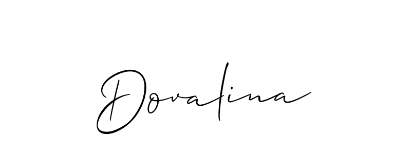 Make a beautiful signature design for name Dovalina. With this signature (Allison_Script) style, you can create a handwritten signature for free. Dovalina signature style 2 images and pictures png