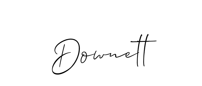 How to make Downett signature? Allison_Script is a professional autograph style. Create handwritten signature for Downett name. Downett signature style 2 images and pictures png