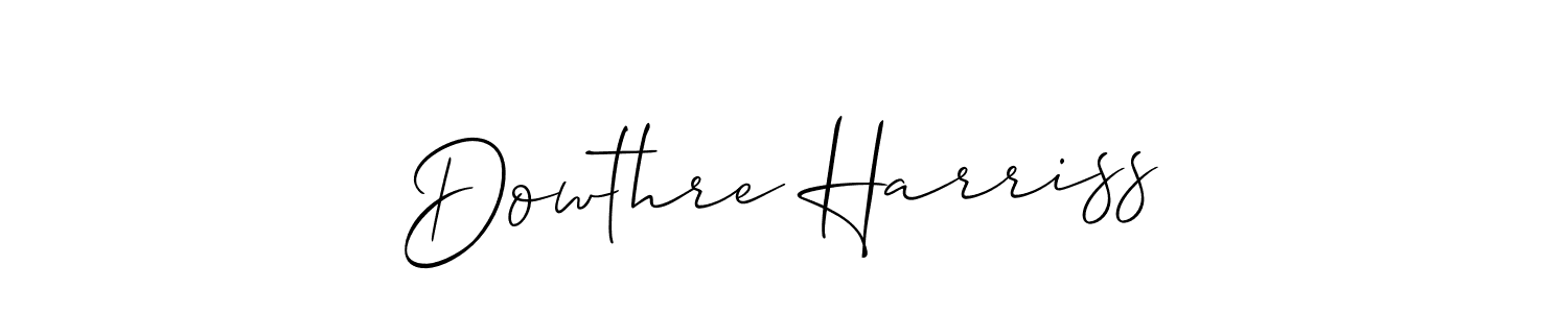 How to make Dowthre Harriss signature? Allison_Script is a professional autograph style. Create handwritten signature for Dowthre Harriss name. Dowthre Harriss signature style 2 images and pictures png