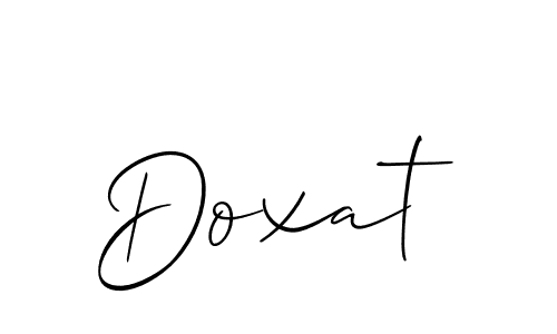 Use a signature maker to create a handwritten signature online. With this signature software, you can design (Allison_Script) your own signature for name Doxat. Doxat signature style 2 images and pictures png