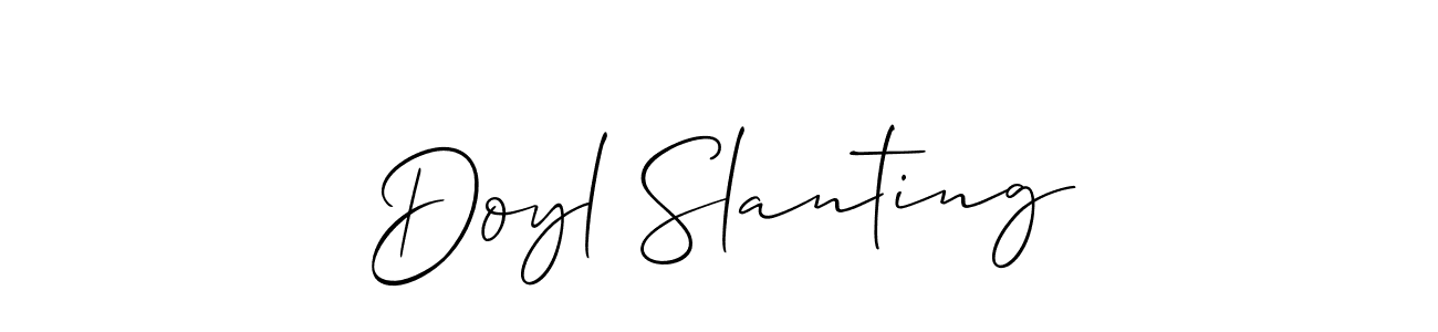 Also You can easily find your signature by using the search form. We will create Doyl Slanting name handwritten signature images for you free of cost using Allison_Script sign style. Doyl Slanting signature style 2 images and pictures png