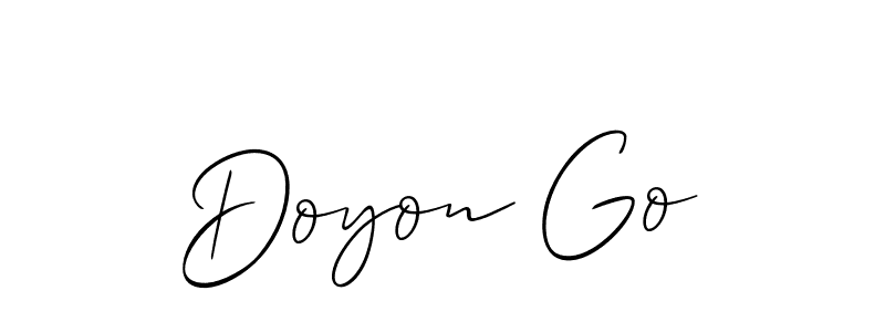 Create a beautiful signature design for name Doyon Go. With this signature (Allison_Script) fonts, you can make a handwritten signature for free. Doyon Go signature style 2 images and pictures png