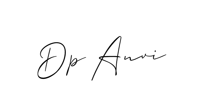 Use a signature maker to create a handwritten signature online. With this signature software, you can design (Allison_Script) your own signature for name Dp Anvi. Dp Anvi signature style 2 images and pictures png