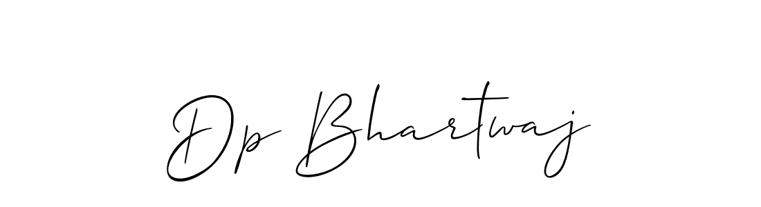 Create a beautiful signature design for name Dp Bhartwaj. With this signature (Allison_Script) fonts, you can make a handwritten signature for free. Dp Bhartwaj signature style 2 images and pictures png