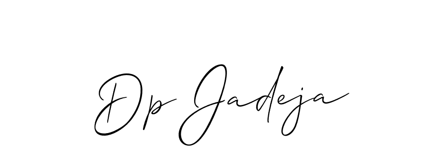 Also we have Dp Jadeja name is the best signature style. Create professional handwritten signature collection using Allison_Script autograph style. Dp Jadeja signature style 2 images and pictures png