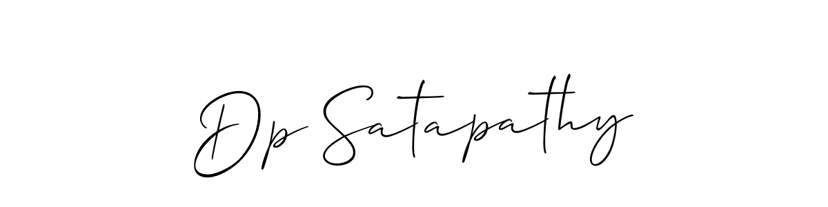 It looks lik you need a new signature style for name Dp Satapathy. Design unique handwritten (Allison_Script) signature with our free signature maker in just a few clicks. Dp Satapathy signature style 2 images and pictures png