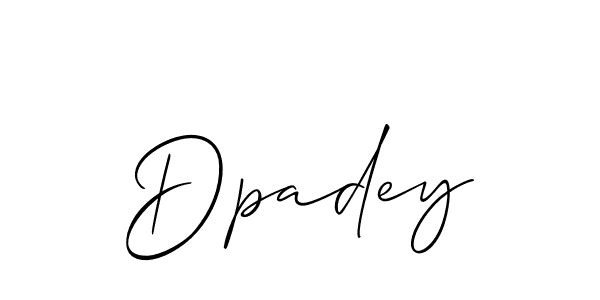 How to make Dpadey name signature. Use Allison_Script style for creating short signs online. This is the latest handwritten sign. Dpadey signature style 2 images and pictures png