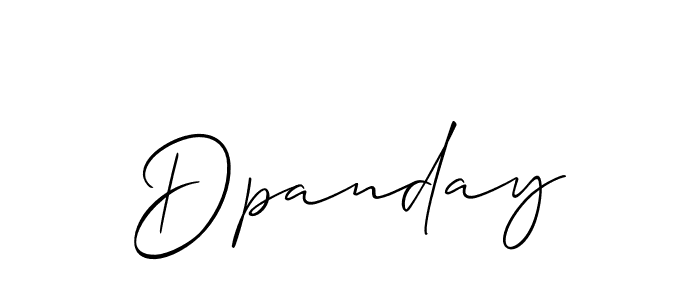 How to make Dpanday signature? Allison_Script is a professional autograph style. Create handwritten signature for Dpanday name. Dpanday signature style 2 images and pictures png