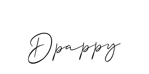 Make a beautiful signature design for name Dpappy. With this signature (Allison_Script) style, you can create a handwritten signature for free. Dpappy signature style 2 images and pictures png