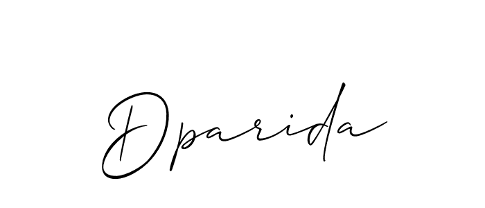 Design your own signature with our free online signature maker. With this signature software, you can create a handwritten (Allison_Script) signature for name Dparida. Dparida signature style 2 images and pictures png