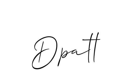 Make a beautiful signature design for name Dpatl. With this signature (Allison_Script) style, you can create a handwritten signature for free. Dpatl signature style 2 images and pictures png