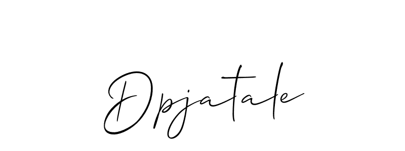 Make a beautiful signature design for name Dpjatale. With this signature (Allison_Script) style, you can create a handwritten signature for free. Dpjatale signature style 2 images and pictures png
