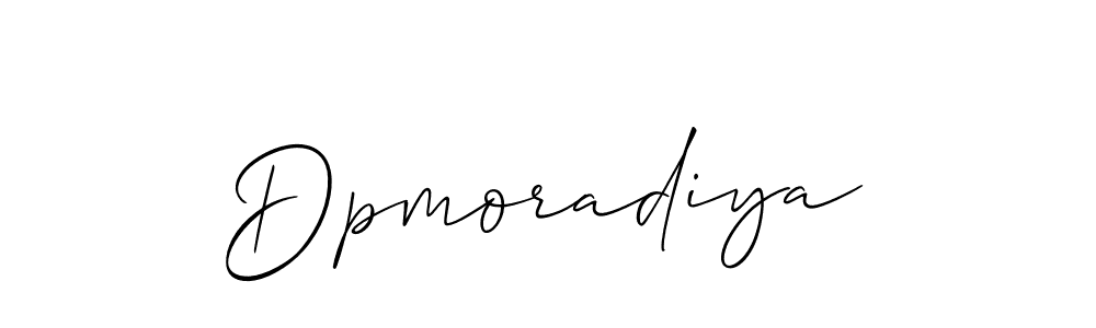 Design your own signature with our free online signature maker. With this signature software, you can create a handwritten (Allison_Script) signature for name Dpmoradiya. Dpmoradiya signature style 2 images and pictures png