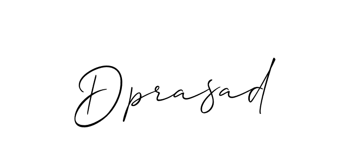 Make a short Dprasad signature style. Manage your documents anywhere anytime using Allison_Script. Create and add eSignatures, submit forms, share and send files easily. Dprasad signature style 2 images and pictures png