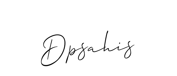 It looks lik you need a new signature style for name Dpsahis. Design unique handwritten (Allison_Script) signature with our free signature maker in just a few clicks. Dpsahis signature style 2 images and pictures png