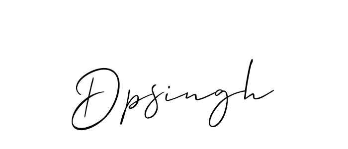 Create a beautiful signature design for name Dpsingh. With this signature (Allison_Script) fonts, you can make a handwritten signature for free. Dpsingh signature style 2 images and pictures png