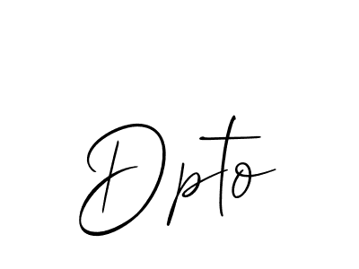 How to make Dpto signature? Allison_Script is a professional autograph style. Create handwritten signature for Dpto name. Dpto signature style 2 images and pictures png