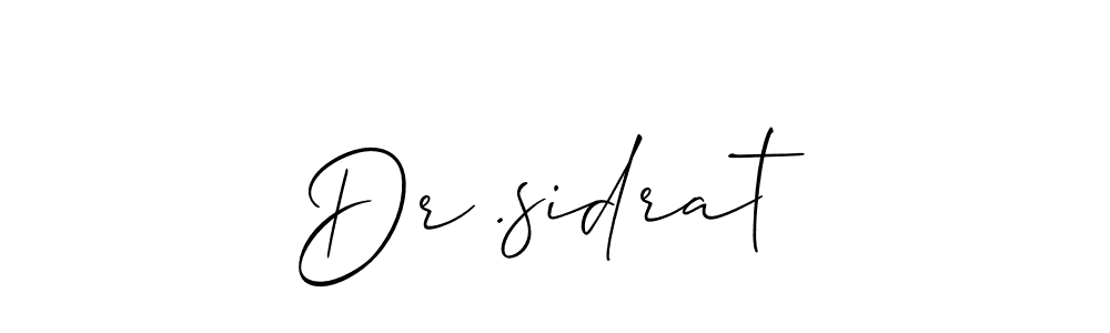 Allison_Script is a professional signature style that is perfect for those who want to add a touch of class to their signature. It is also a great choice for those who want to make their signature more unique. Get Dr .sidrat name to fancy signature for free. Dr .sidrat signature style 2 images and pictures png