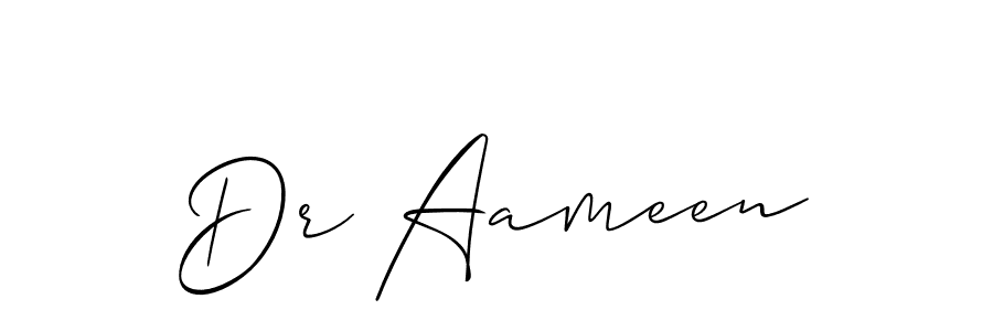 Create a beautiful signature design for name Dr Aameen. With this signature (Allison_Script) fonts, you can make a handwritten signature for free. Dr Aameen signature style 2 images and pictures png