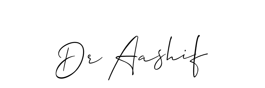 Design your own signature with our free online signature maker. With this signature software, you can create a handwritten (Allison_Script) signature for name Dr Aashif. Dr Aashif signature style 2 images and pictures png