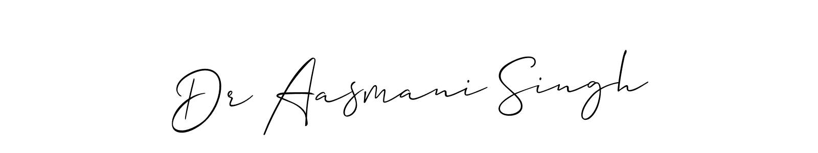 Check out images of Autograph of Dr Aasmani Singh name. Actor Dr Aasmani Singh Signature Style. Allison_Script is a professional sign style online. Dr Aasmani Singh signature style 2 images and pictures png