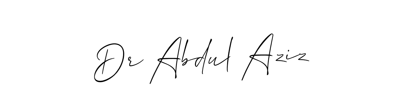 Design your own signature with our free online signature maker. With this signature software, you can create a handwritten (Allison_Script) signature for name Dr Abdul Aziz. Dr Abdul Aziz signature style 2 images and pictures png