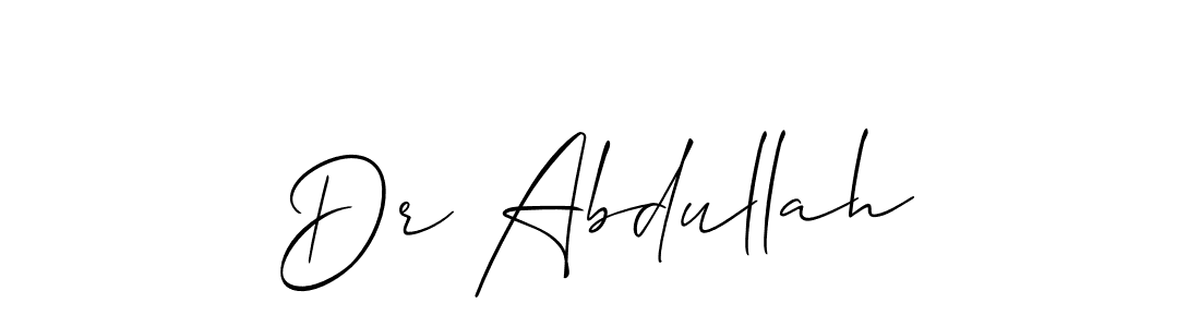 The best way (Allison_Script) to make a short signature is to pick only two or three words in your name. The name Dr Abdullah include a total of six letters. For converting this name. Dr Abdullah signature style 2 images and pictures png