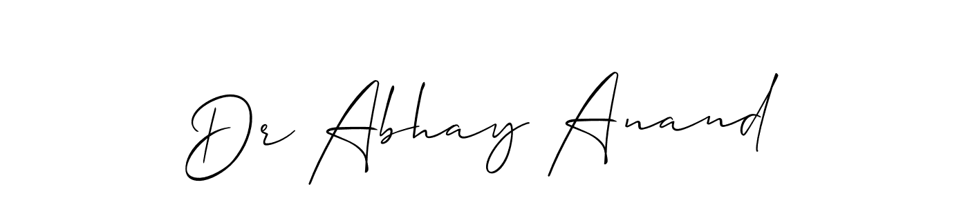 It looks lik you need a new signature style for name Dr Abhay Anand. Design unique handwritten (Allison_Script) signature with our free signature maker in just a few clicks. Dr Abhay Anand signature style 2 images and pictures png