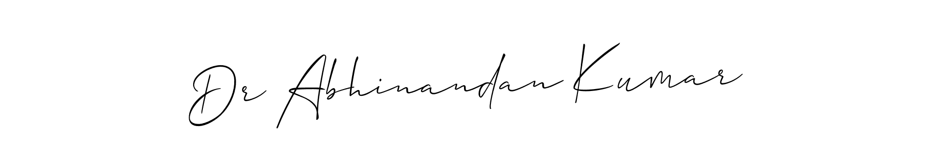 Allison_Script is a professional signature style that is perfect for those who want to add a touch of class to their signature. It is also a great choice for those who want to make their signature more unique. Get Dr Abhinandan Kumar name to fancy signature for free. Dr Abhinandan Kumar signature style 2 images and pictures png