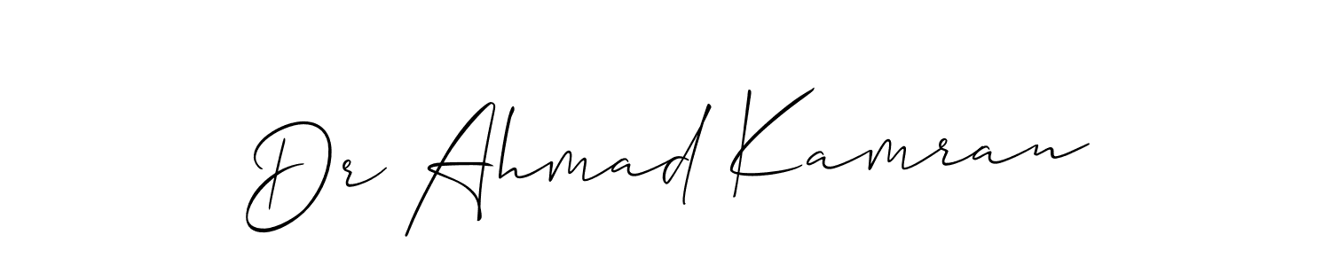 Also we have Dr Ahmad Kamran name is the best signature style. Create professional handwritten signature collection using Allison_Script autograph style. Dr Ahmad Kamran signature style 2 images and pictures png