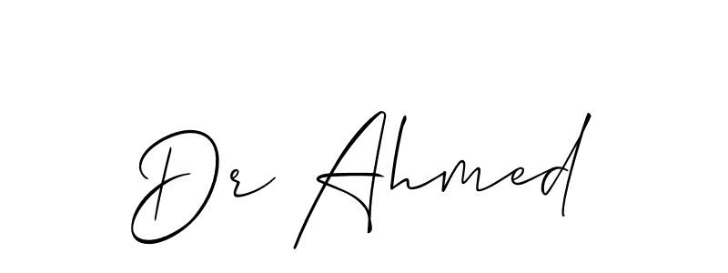 Design your own signature with our free online signature maker. With this signature software, you can create a handwritten (Allison_Script) signature for name Dr Ahmed. Dr Ahmed signature style 2 images and pictures png