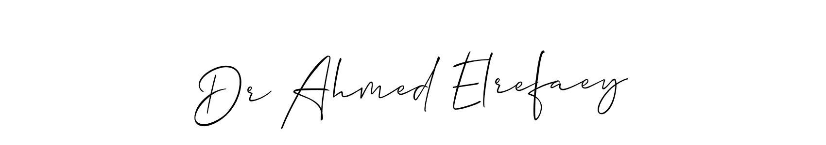 How to Draw Dr Ahmed Elrefaey signature style? Allison_Script is a latest design signature styles for name Dr Ahmed Elrefaey. Dr Ahmed Elrefaey signature style 2 images and pictures png