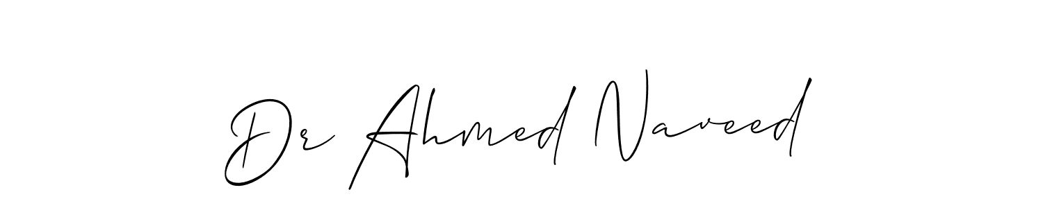 Design your own signature with our free online signature maker. With this signature software, you can create a handwritten (Allison_Script) signature for name Dr Ahmed Naveed. Dr Ahmed Naveed signature style 2 images and pictures png