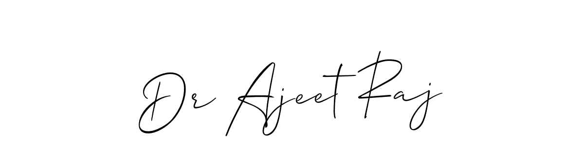 Similarly Allison_Script is the best handwritten signature design. Signature creator online .You can use it as an online autograph creator for name Dr Ajeet Raj. Dr Ajeet Raj signature style 2 images and pictures png