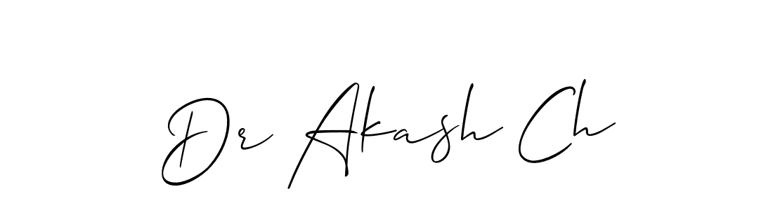 Design your own signature with our free online signature maker. With this signature software, you can create a handwritten (Allison_Script) signature for name Dr Akash Ch. Dr Akash Ch signature style 2 images and pictures png