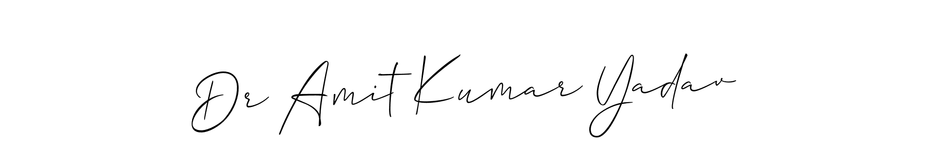 Allison_Script is a professional signature style that is perfect for those who want to add a touch of class to their signature. It is also a great choice for those who want to make their signature more unique. Get Dr Amit Kumar Yadav name to fancy signature for free. Dr Amit Kumar Yadav signature style 2 images and pictures png